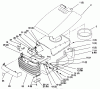 Toro 72064 (265-H) - 265-H Lawn and Garden Tractor, 1996 (6900001-6999999) Ersatzteile HOOD AND GRILL