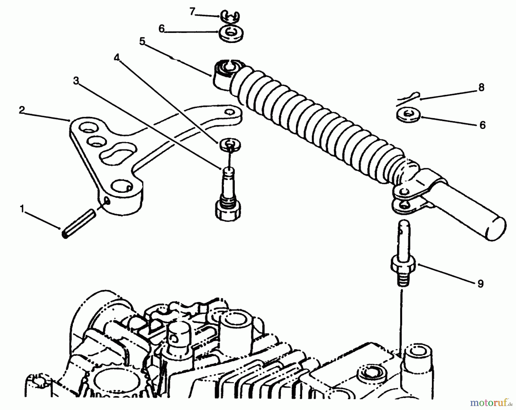 Toro Neu Mowers, Lawn & Garden Tractor Seite 1 72046 (265-H) - Toro 265-H Lawn and Garden Tractor, 1996 (6900001-6999999) LEVER DAMPER