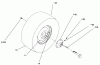 Toro 72064 (265-H) - 265-H Lawn and Garden Tractor, 1996 (6900001-6999999) Ersatzteile REAR WHEEL