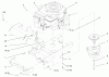 Toro 72064 (265-H) - 265-H Lawn and Garden Tractor, 1997 (7900001-7999999) Ersatzteile SINGLE CYLINDER ENGINE, MUFFLER, AND P.T.O.