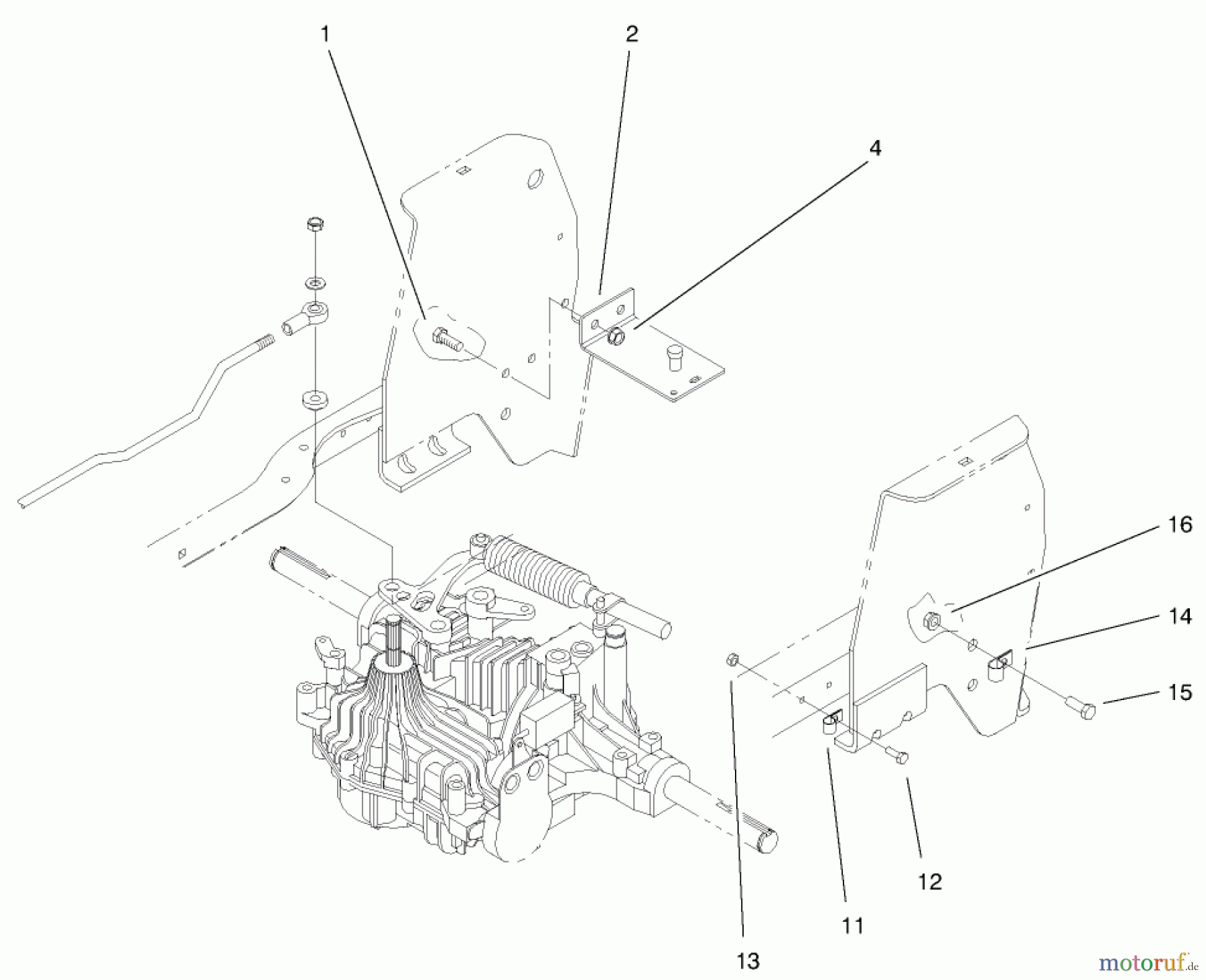 Toro Neu Mowers, Lawn & Garden Tractor Seite 1 72070 (265-H) - Toro 265-H Lawn and Garden Tractor, 1999 (9900001-9999999) CRUISE CONTROL ASSEMBLY