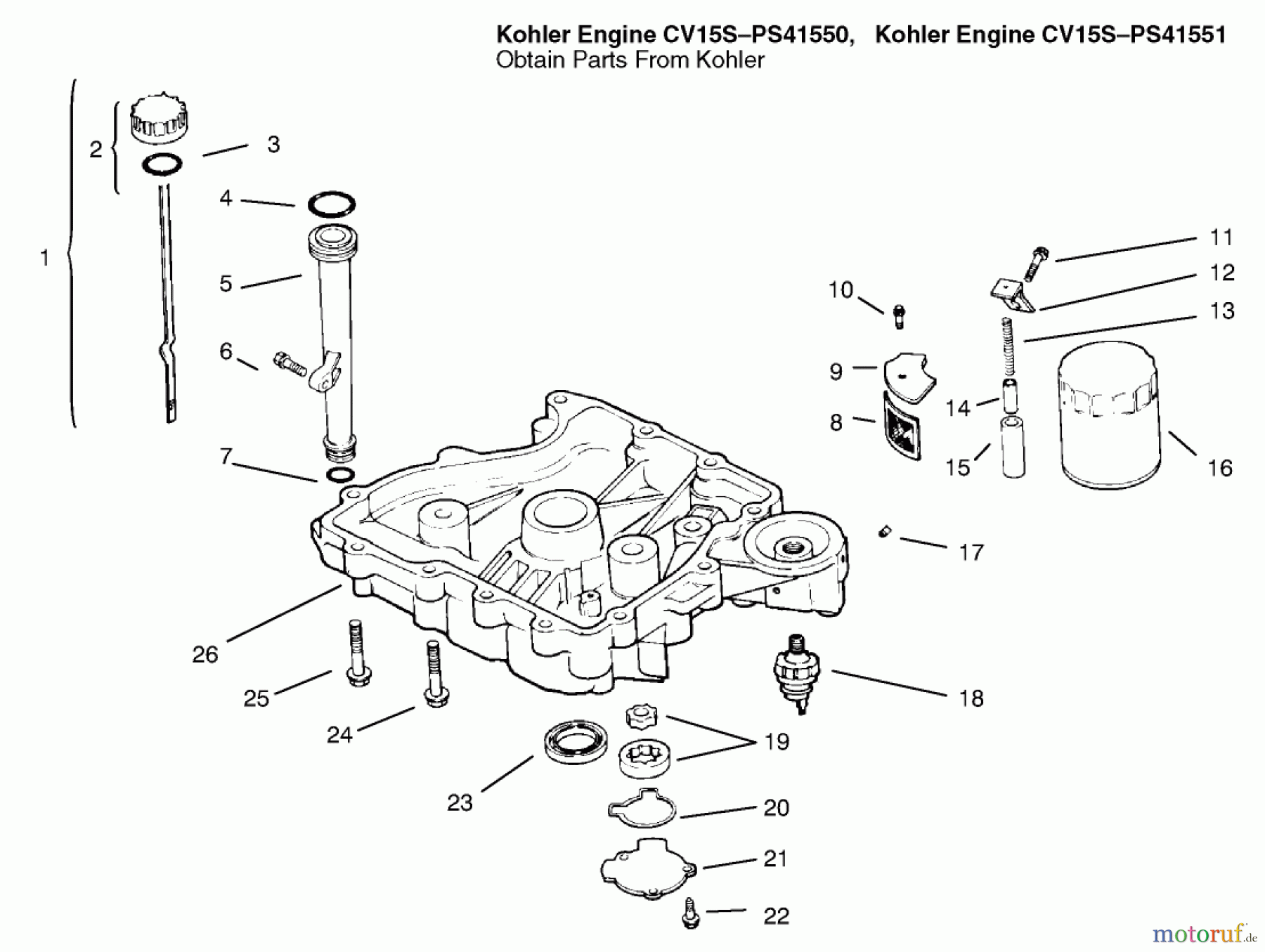Toro Neu Mowers, Lawn & Garden Tractor Seite 1 72048 (265-H) - Toro 265-H Lawn and Garden Tractor, 1999 (9900001-9999999) OIL PAN / LUBRICATION