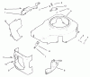 Toro 72050 (265-H) - 265-H Lawn and Garden Tractor, 2000 (200000001-200999999) Ersatzteile BLOWER HOUSING & BAFFLES #1