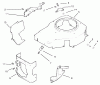 Toro 72050 (265-H) - 265-H Lawn and Garden Tractor, 2000 (200000001-200999999) Ersatzteile BLOWER HOUSING & BAFFLES #2