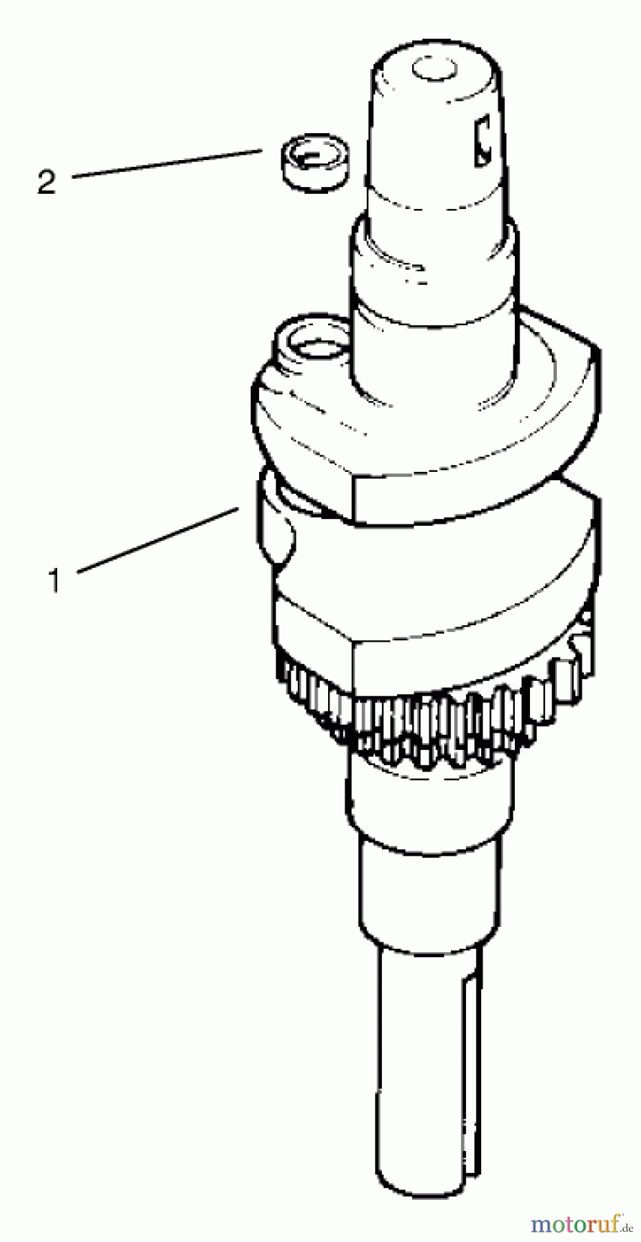 Toro Neu Mowers, Lawn & Garden Tractor Seite 1 72071 (265-H) - Toro 265-H Lawn and Garden Tractor, 2000 (200000001-200999999) CRANKSHAFT #2