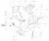 Toro 72050 (265-H) - 265-H Lawn and Garden Tractor, 2000 (200000001-200999999) Ersatzteile HOODSTAND & FIREWALL ASSEMBLY