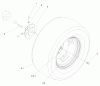 Toro 72050 (265-H) - 265-H Lawn and Garden Tractor, 2000 (200000001-200999999) Ersatzteile REAR WHEEL ASSEMBLY