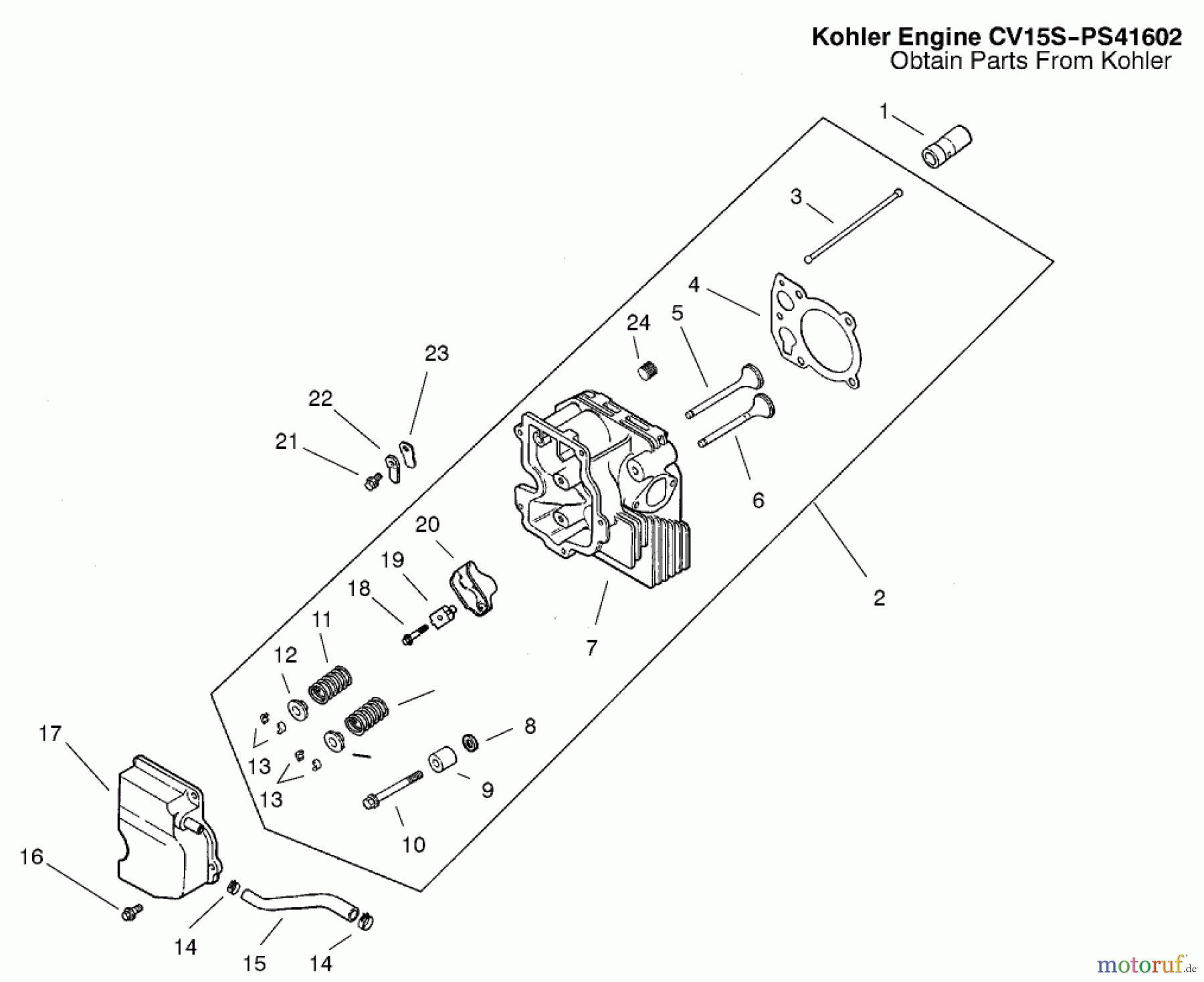 Toro Neu Mowers, Lawn & Garden Tractor Seite 1 72051 (265-H) - Toro 265-H Lawn and Garden Tractor, 2002 (220000001-220999999) CYLINDER HEAD, VALVE AND BREATHER ASSEMBLY