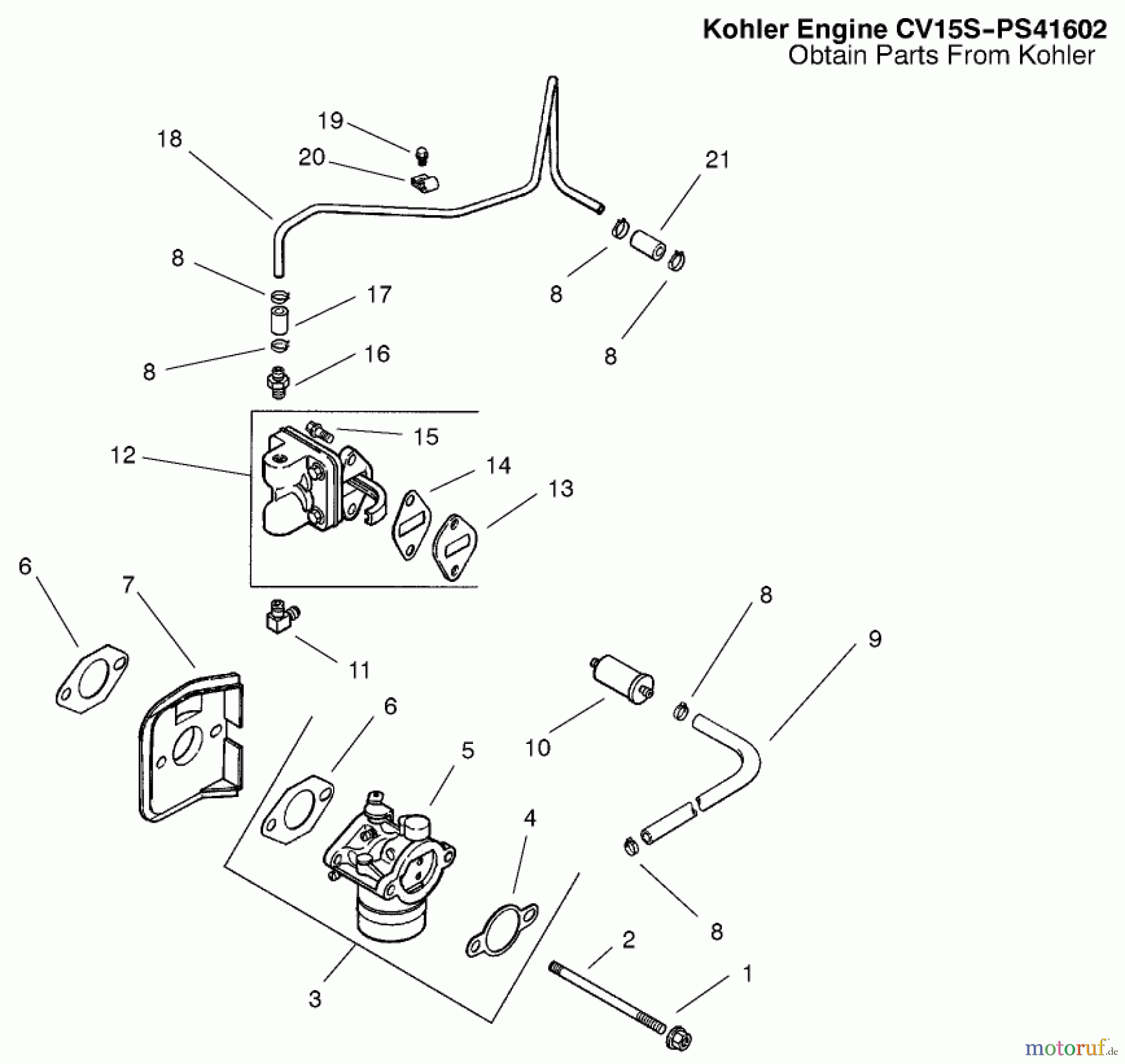 Toro Neu Mowers, Lawn & Garden Tractor Seite 1 72051 (265-H) - Toro 265-H Lawn and Garden Tractor, 2001 (210000001-210999999) FUEL SYSTEM ASSEMBLY