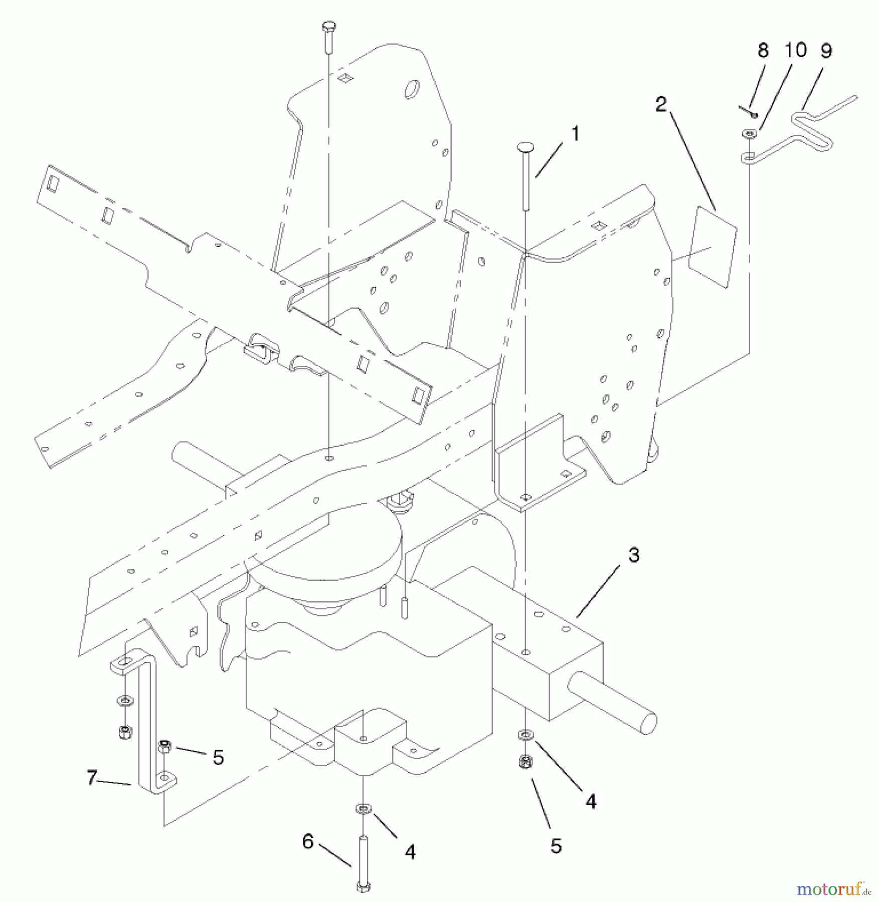 Toro Neu Mowers, Lawn & Garden Tractor Seite 1 72051 (265-H) - Toro 265-H Lawn and Garden Tractor, 2001 (210000001-210999999) HYDROSTATIC TRANSMISSION ASSEMBLY