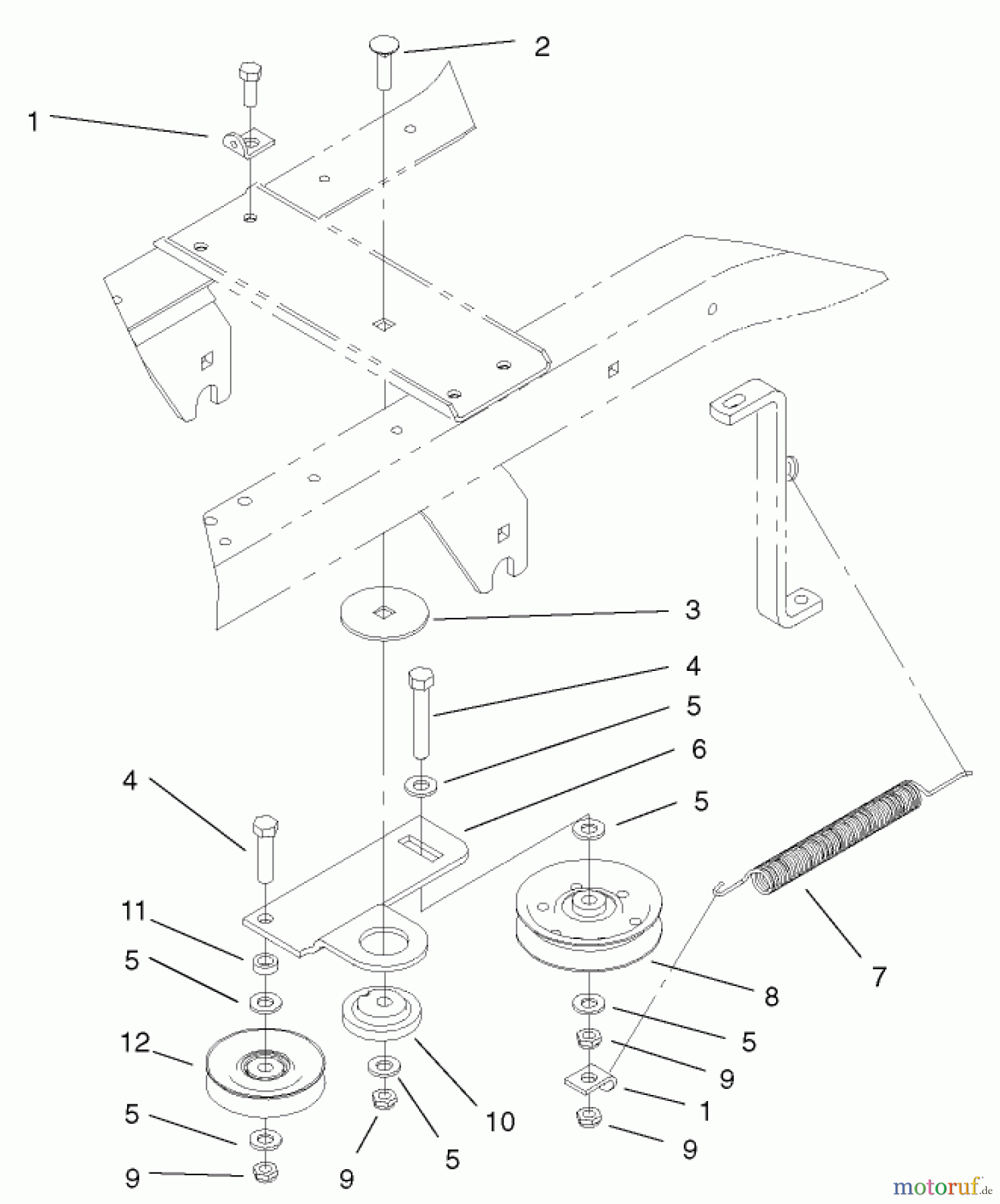 Toro Neu Mowers, Lawn & Garden Tractor Seite 1 72072 (266-HE) - Toro 266-HE Lawn and Garden Tractor, 2002 (220000001-220999999) HYDRO DRIVE ASSEMBLY