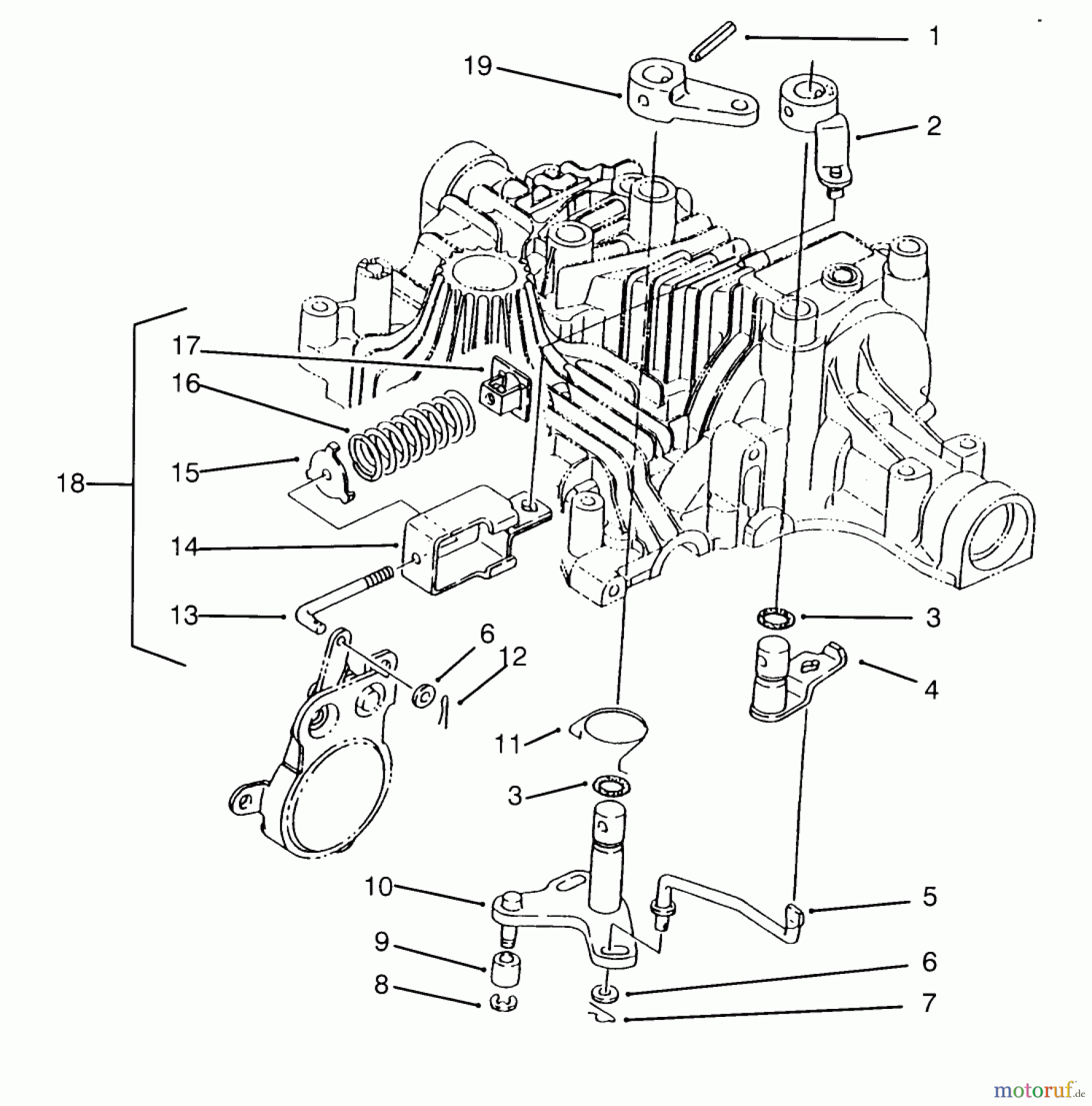 Toro Neu Mowers, Lawn & Garden Tractor Seite 1 72084 (266-H) - Toro 266-H Yard Tractor, 1996 (6900001-6999999) BRAKE INTERLOCK TUFF TORQ TRANSMISSION K61 (TORO)