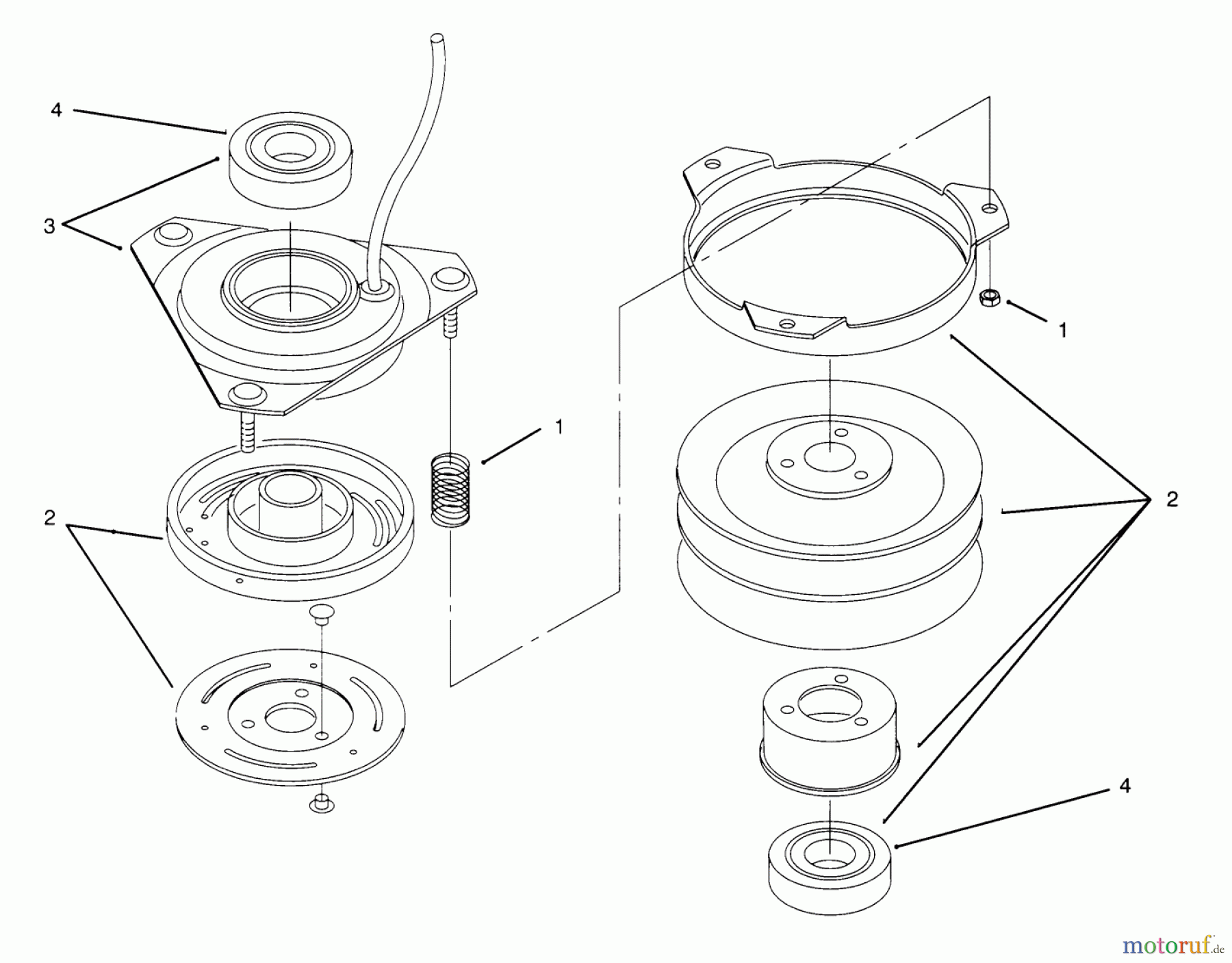 Toro Neu Mowers, Lawn & Garden Tractor Seite 1 72084 (266-H) - Toro 266-H Yard Tractor, 1995 (5900001-5999999) CLUTCH 92-6885