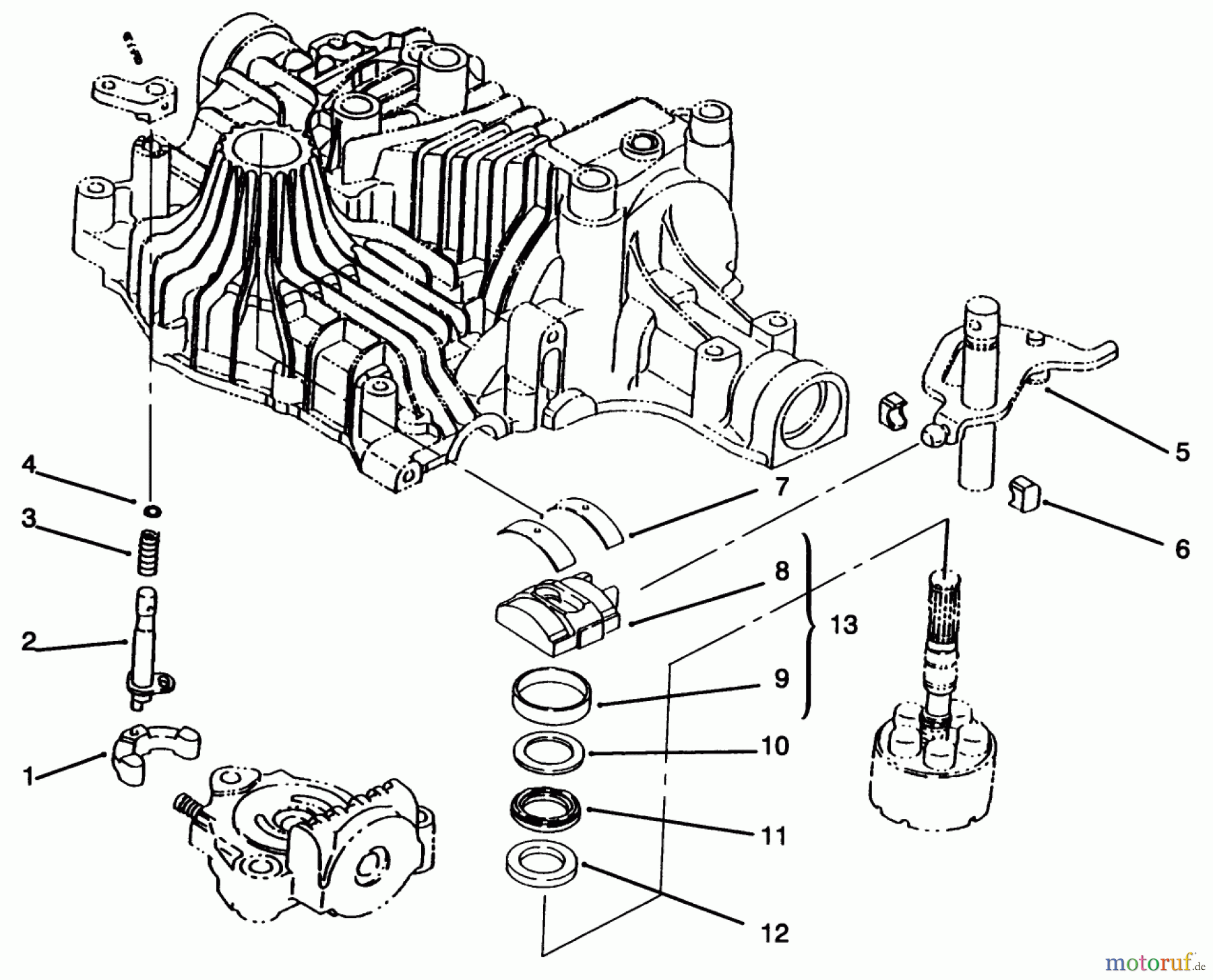 Toro Neu Mowers, Lawn & Garden Tractor Seite 1 72085 (267-H) - Toro 267-H Lawn and Garden Tractor, 1996 (6900001-6999999) RANGE SHIFT
