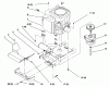 Toro 72085 (267-H) - 267-H Lawn and Garden Tractor, 1996 (6900001-6999999) Ersatzteile TWIN CYLINDER ENGINE, MUFFLER, AND P.T.O.