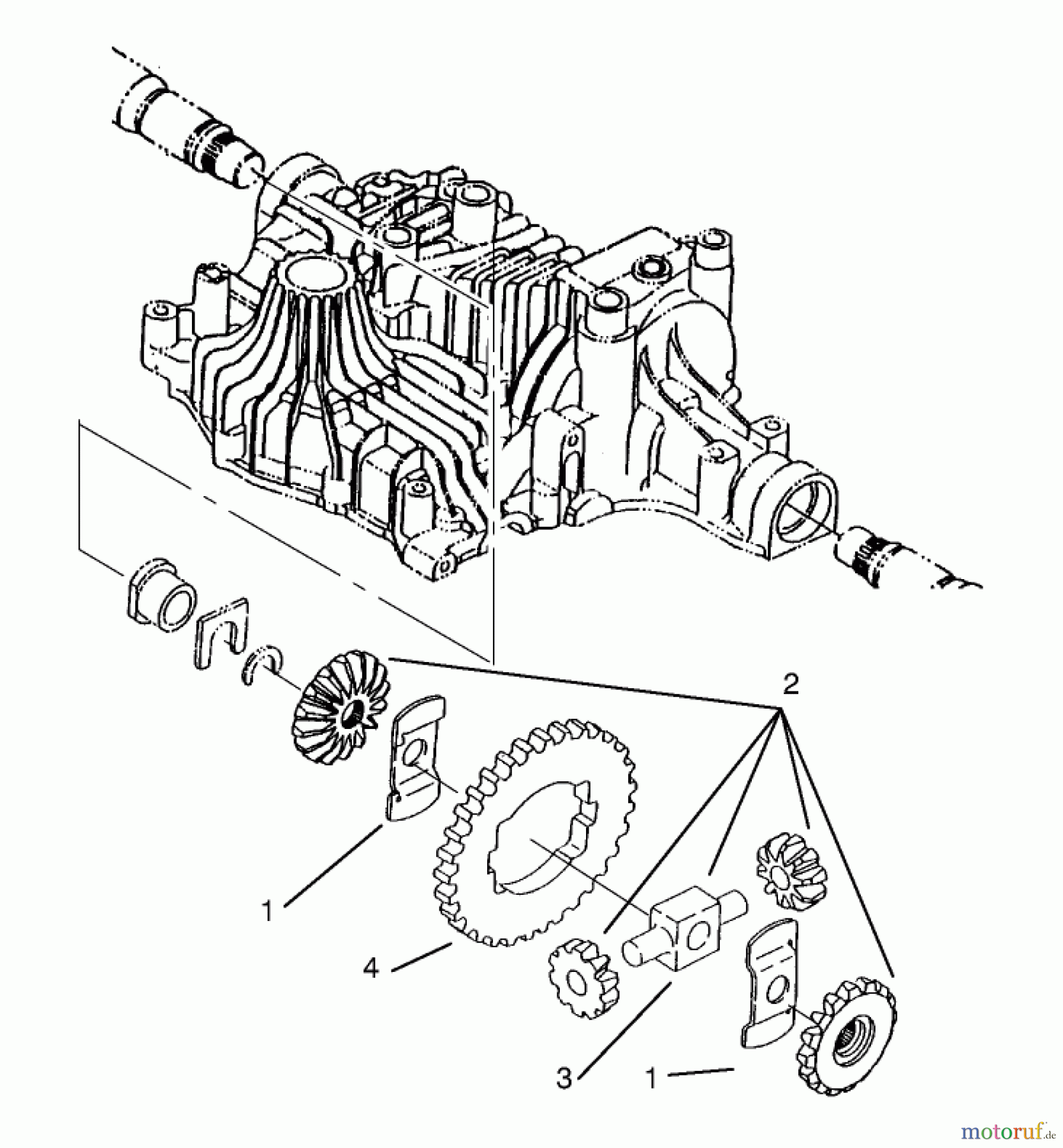 Toro Neu Mowers, Lawn & Garden Tractor Seite 1 72085 (267-H) - Toro 267-H Lawn and Garden Tractor, 1998 (8900400-8999999) DIFFERENTIAL GEAR