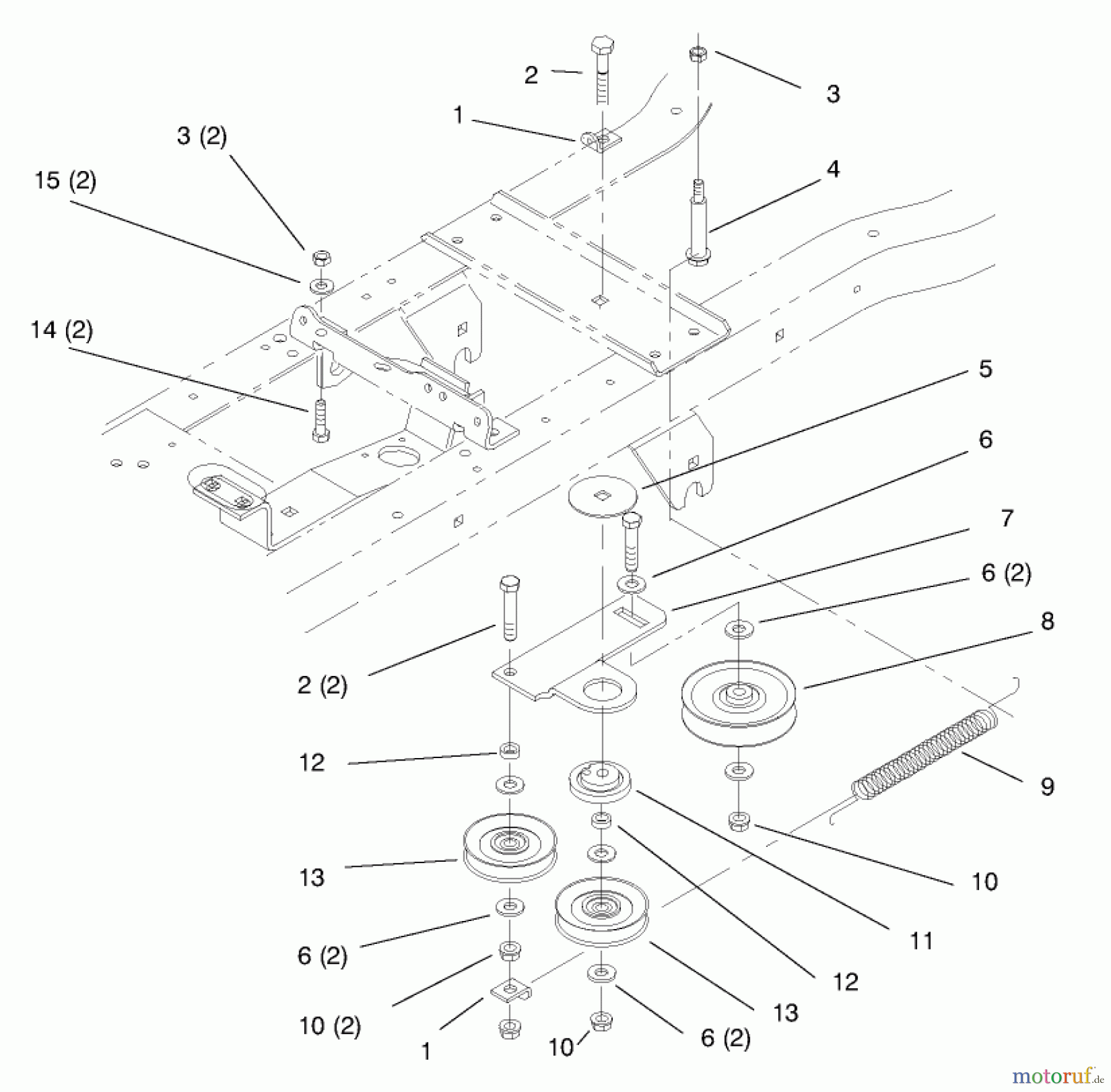  Toro Neu Mowers, Lawn & Garden Tractor Seite 1 72085 (267-H) - Toro 267-H Lawn and Garden Tractor, 1998 (8900400-8999999) HYDRO DRIVE COMPONENTS