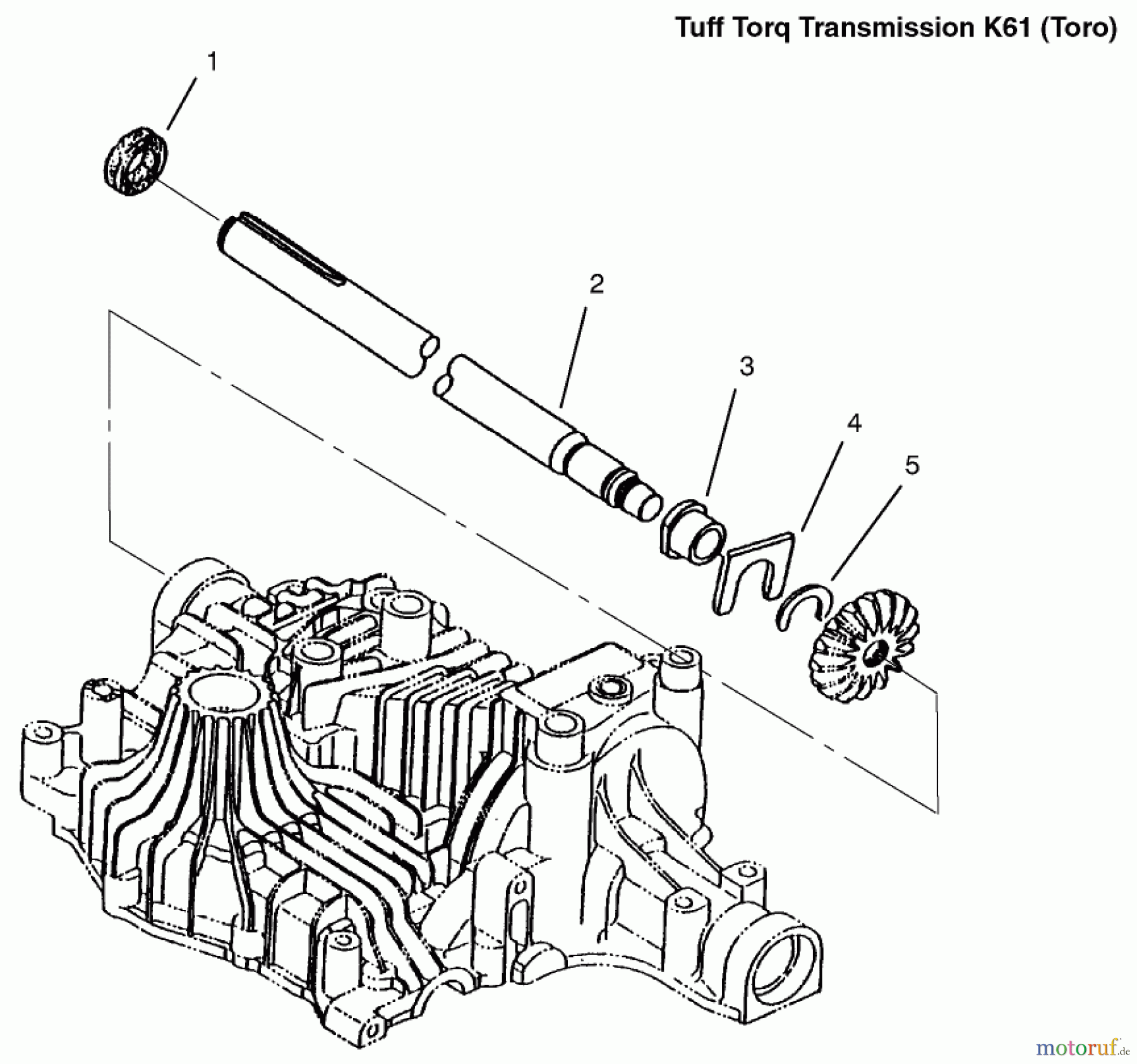 Toro Neu Mowers, Lawn & Garden Tractor Seite 1 72086 (268-H) - Toro 268-H Lawn and Garden Tractor, 1999 (9900001-9999999) AXLE SHAFT