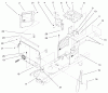 Toro 72086 (268-H) - 268-H Lawn and Garden Tractor, 1999 (9900001-9999999) Ersatzteile HOODSTAND & FIREWALL ASSEMBLY