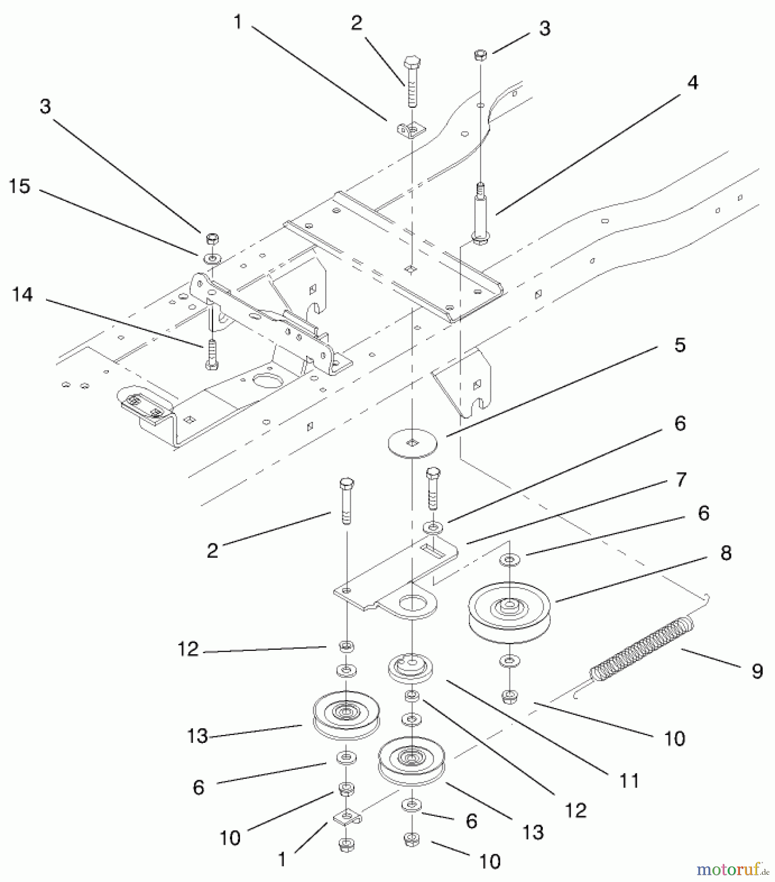  Toro Neu Mowers, Lawn & Garden Tractor Seite 1 72086 (268-H) - Toro 268-H Lawn and Garden Tractor, 1999 (9900001-9999999) HYDRO DRIVE COMPONENTS ASSEMBLY