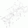 Toro 72107 (268-HE) - 268-HE Lawn and Garden Tractor, 2000 (200000001-200999999) Ersatzteile FRAME ASSEMBLY