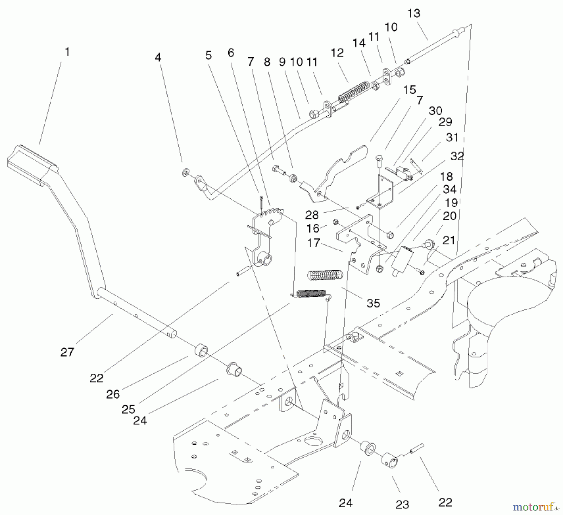 Toro Neu Mowers, Lawn & Garden Tractor Seite 1 72107 (268-HE) - Toro 268-HE Lawn and Garden Tractor, 2000 (200000001-200999999) HYDRO BRAKE ASSEMBLY