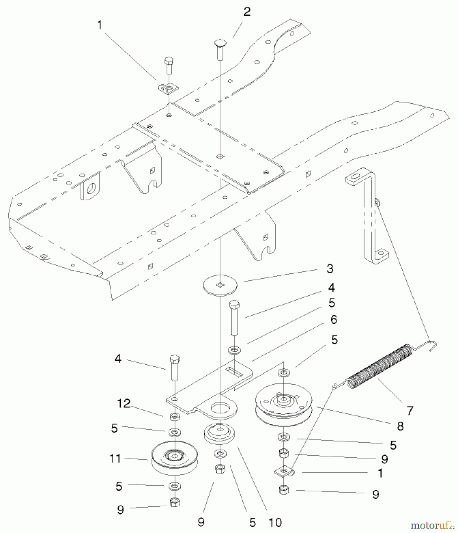  Toro Neu Mowers, Lawn & Garden Tractor Seite 1 72107 (268-HE) - Toro 268-HE Lawn and Garden Tractor, 2000 (200000001-200999999) HYDRO DRIVE ASSEMBLY