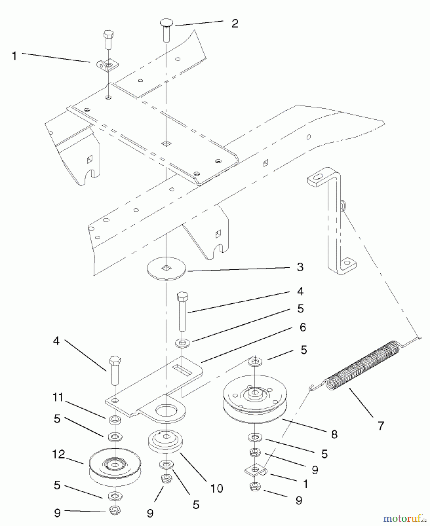 Toro Neu Mowers, Lawn & Garden Tractor Seite 1 72107 (268-HE) - Toro 268-HE Lawn and Garden Tractor, 2001 (210000001-210999999) HYDRO DRIVE ASSEMBLY
