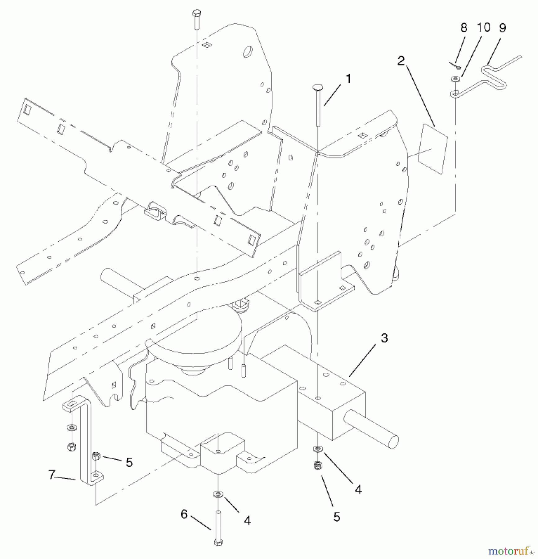 Toro Neu Mowers, Lawn & Garden Tractor Seite 1 72107 (268-HE) - Toro 268-HE Lawn and Garden Tractor, 2001 (210000001-210999999) HYDROSTATIC TRANSAXLE ASSEMBLY
