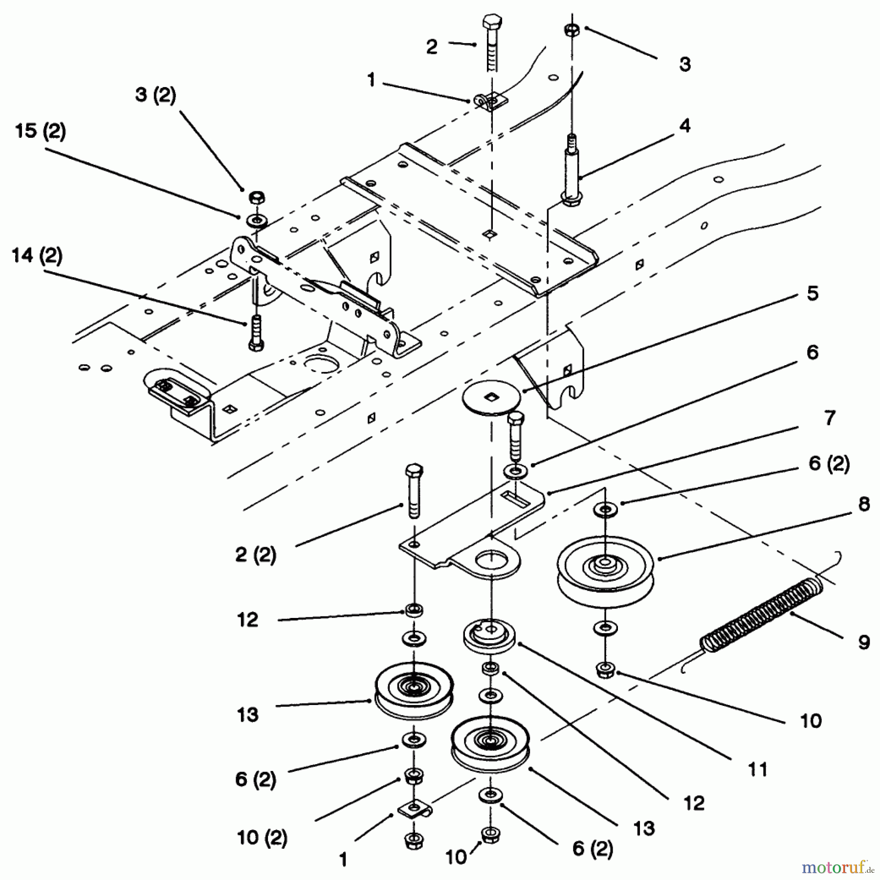  Toro Neu Mowers, Lawn & Garden Tractor Seite 1 72102 (269-H) - Toro 269-H Lawn and Garden Tractor, 1996 (6900001-6999999) HYDRO DRIVE COMPONENTS