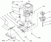 Toro 72102 (269-H) - 269-H Lawn and Garden Tractor, 1996 (6900001-6999999) Ersatzteile TWIN CYLINDER ENGINE, MUFFLER, AND P.T.O.