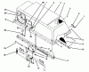 Toro 79203 - 42"/48" Vac-Bagger, 260 Series Lawn and Garden Tractors, 1999 (9900001-9999999) Ersatzteile BAG TOP & FRAME ASSEMBLY