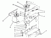 Toro 79203 - 42"/48" Vac-Bagger, 260 Series Lawn and Garden Tractors, 1999 (9900001-9999999) Ersatzteile PULLEY & BELT ASSEMBLY