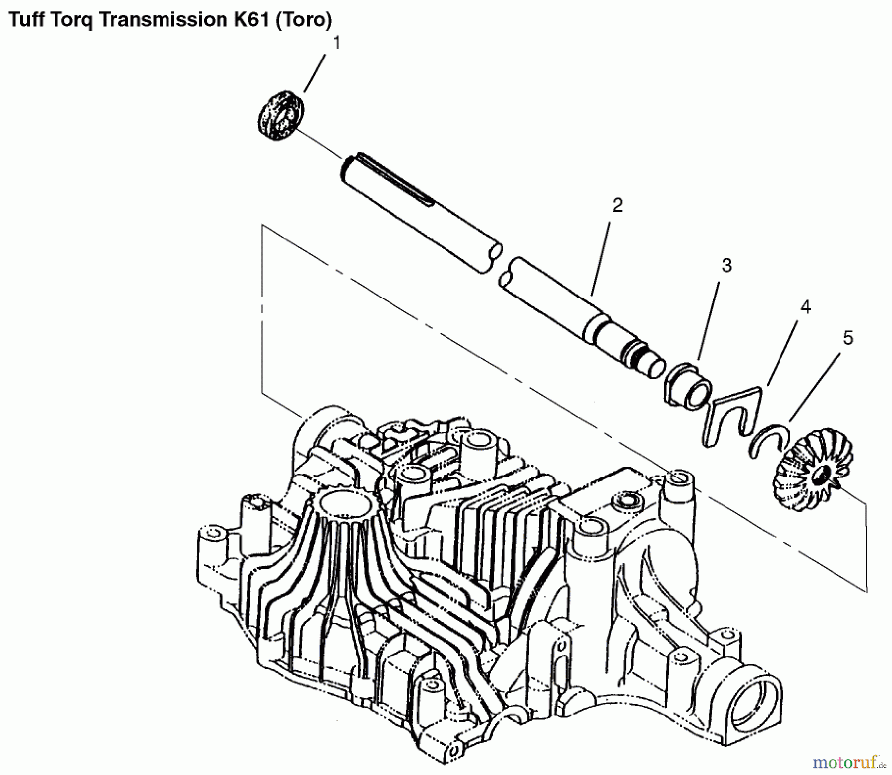 Toro Neu Mowers, Lawn & Garden Tractor Seite 1 72106 (270-H) - Toro 270-H Lawn and Garden Tractor, 1999 (9900001-9999999) AXLE SHAFT