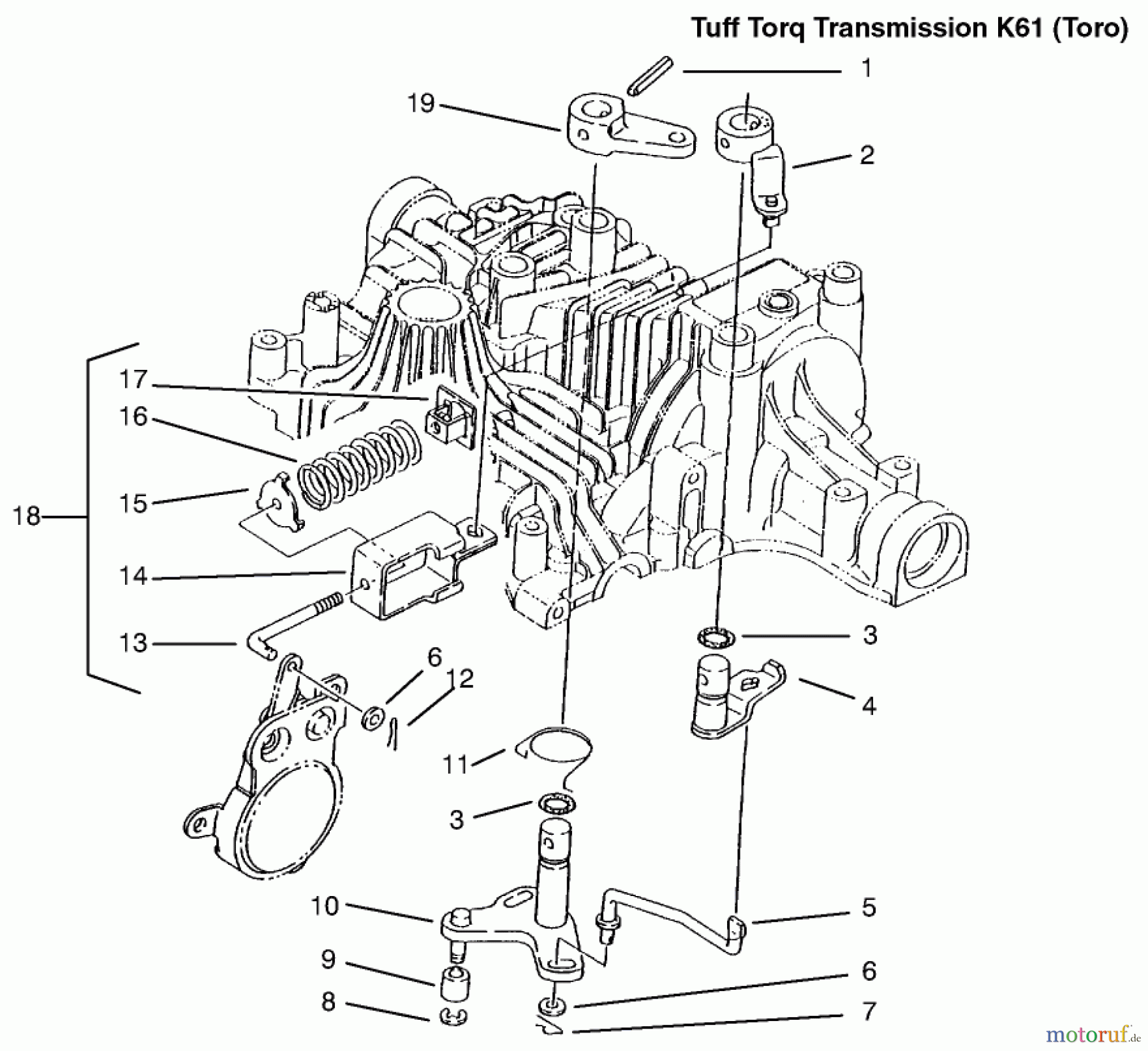 Toro Neu Mowers, Lawn & Garden Tractor Seite 1 72106 (270-H) - Toro 270-H Lawn and Garden Tractor, 1999 (9900001-9999999) BRAKE INTERLOCK