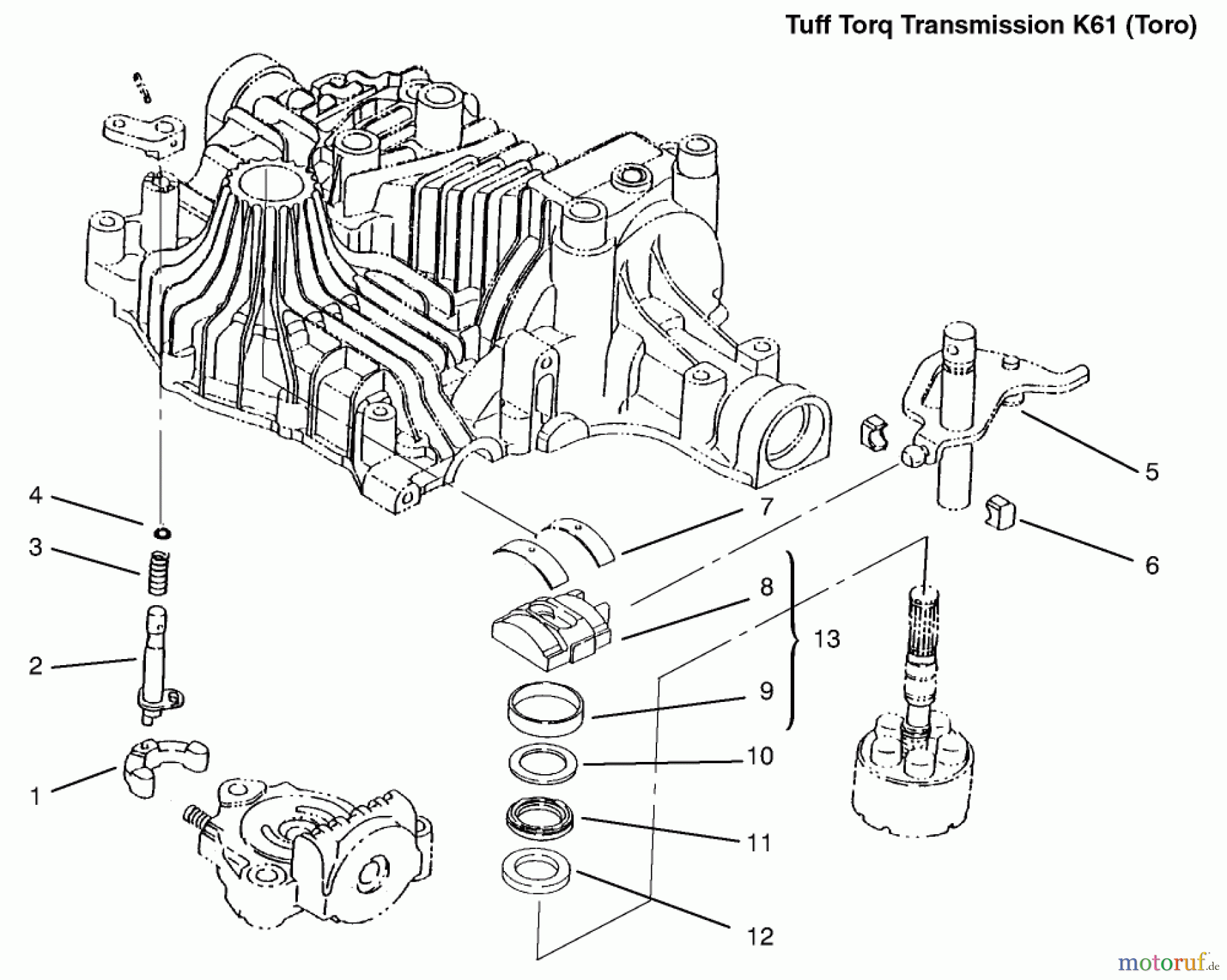 Toro Neu Mowers, Lawn & Garden Tractor Seite 1 72106 (270-H) - Toro 270-H Lawn and Garden Tractor, 1999 (9900001-9999999) RANGE SHIFT