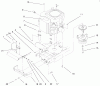 Toro 72106 (270-H) - 270-H Lawn and Garden Tractor, 1999 (9900001-9999999) Ersatzteile TWIN CYL. ENGINE, MUFFLER, & PTO ASSEMBLY