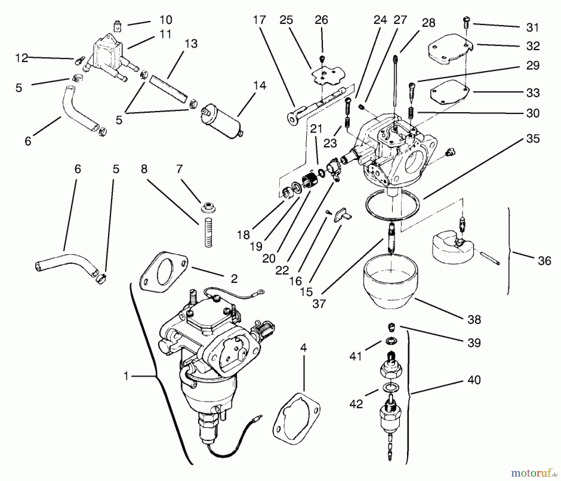 Toro Neu Mowers, Lawn & Garden Tractor Seite 1 72108 (270-H) - Toro 270-H Lawn and Garden Tractor, 2000 (200000001-200999999) FUEL SYSTEM