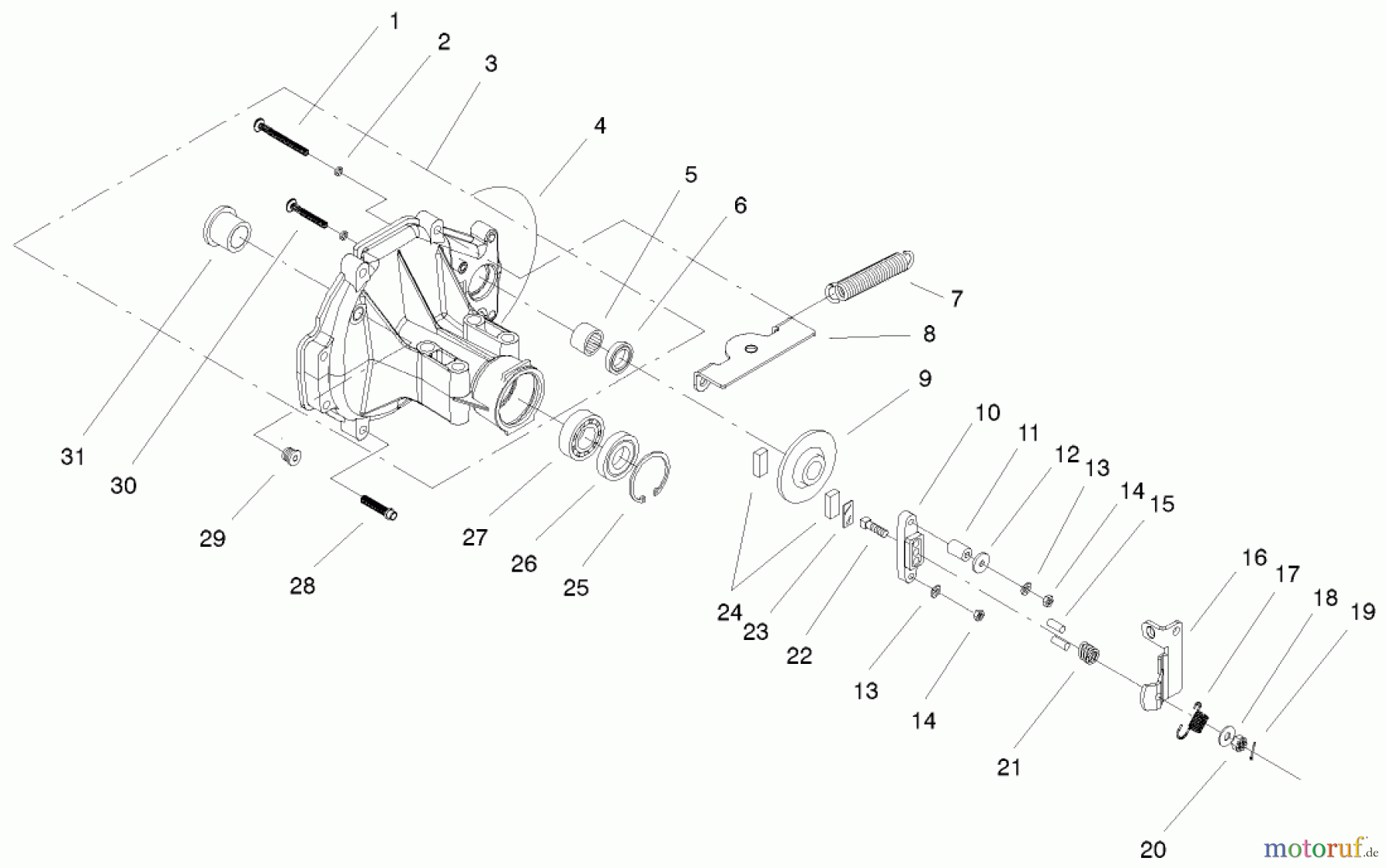 Toro Neu Mowers, Lawn & Garden Tractor Seite 1 72108 (270-H) - Toro 270-H Lawn and Garden Tractor, 2002 (220000001-220999999) BRAKE ASSEMBLY