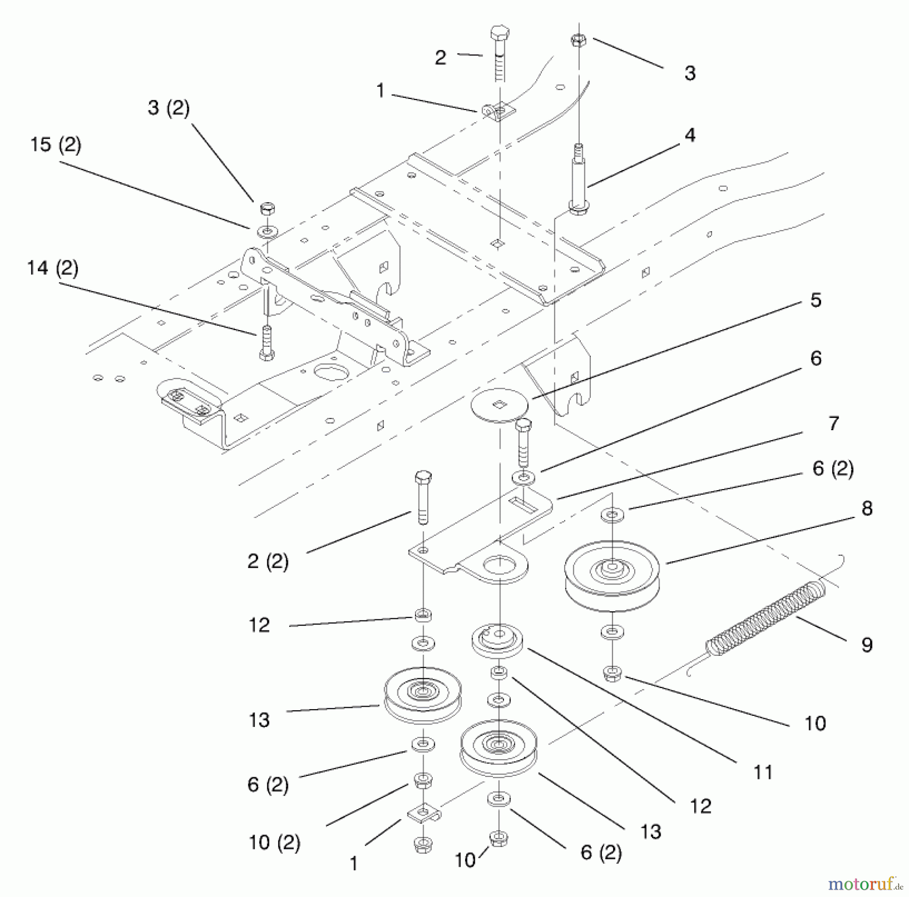 Toro Neu Mowers, Lawn & Garden Tractor Seite 1 72110 (270-H) - Toro 270-H Lawn and Garden Tractor, 1996 (6900001-6999999) HYDRO DRIVE COMPONENTS