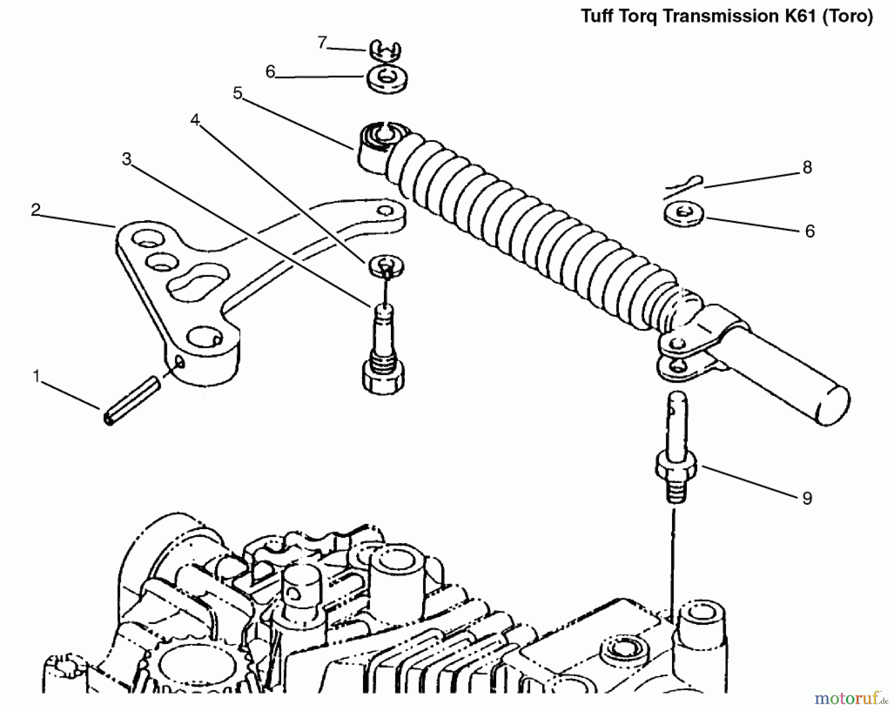 Toro Neu Mowers, Lawn & Garden Tractor Seite 1 72110 (270-H) - Toro 270-H Lawn and Garden Tractor, 1996 (6900001-6999999) LEVER DAMPER