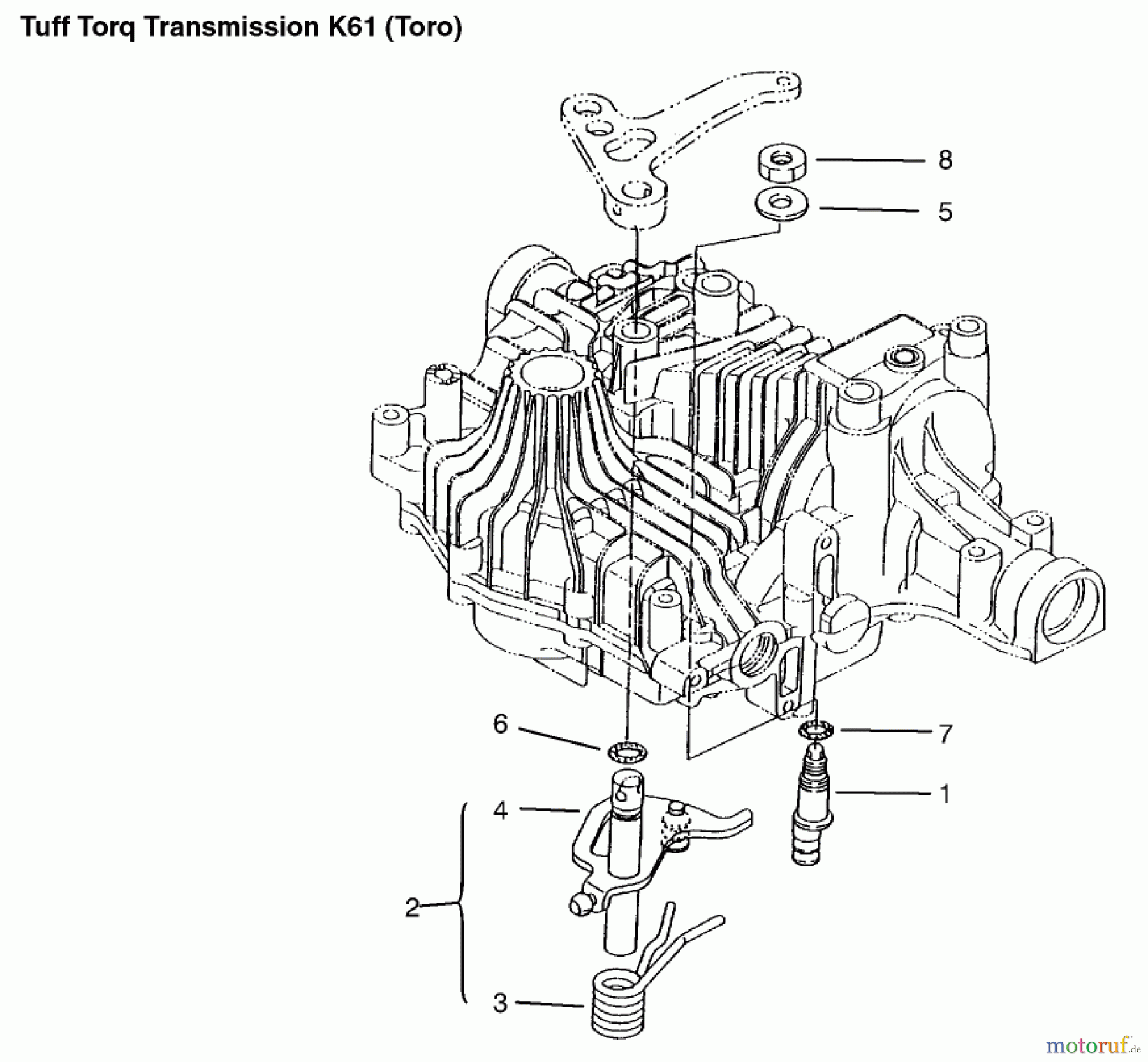 Toro Neu Mowers, Lawn & Garden Tractor Seite 1 72110 (270-H) - Toro 270-H Lawn and Garden Tractor, 1996 (6900001-6999999) N-CENTERING