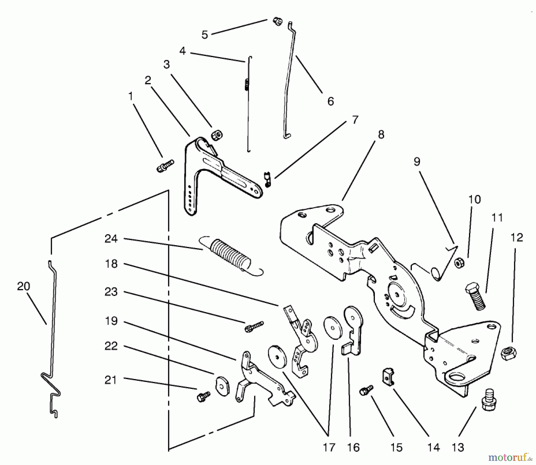  Toro Neu Mowers, Lawn & Garden Tractor Seite 1 72110 (270-H) - Toro 270-H Lawn and Garden Tractor, 1998 (8900600-8999999) ENGINE CONTROLS