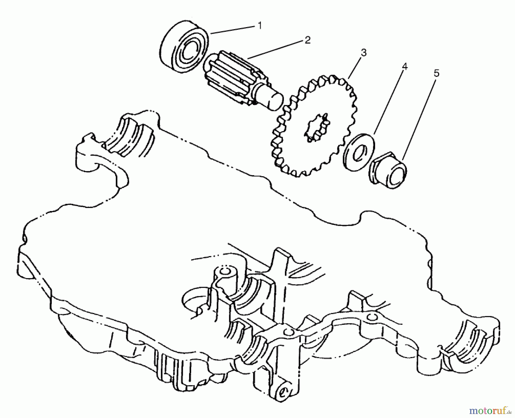 Toro Neu Mowers, Lawn & Garden Tractor Seite 1 72110 (270-H) - Toro 270-H Lawn and Garden Tractor, 1998 (8900001-8900599) FINAL PINION