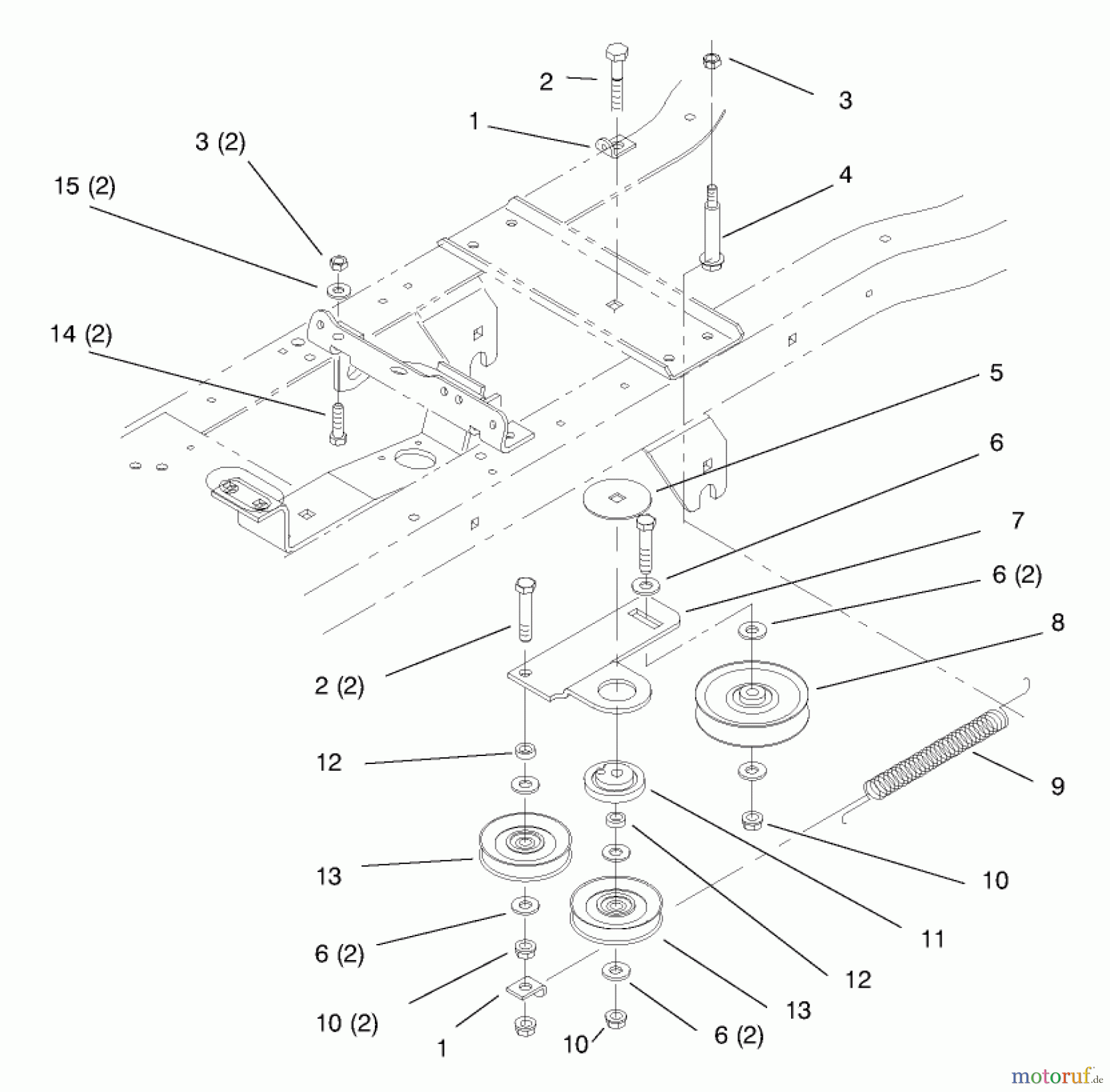 Toro Neu Mowers, Lawn & Garden Tractor Seite 1 72110 (270-H) - Toro 270-H Lawn and Garden Tractor, 1998 (8900001-8900599) HYDRO DRIVE COMPONENTS