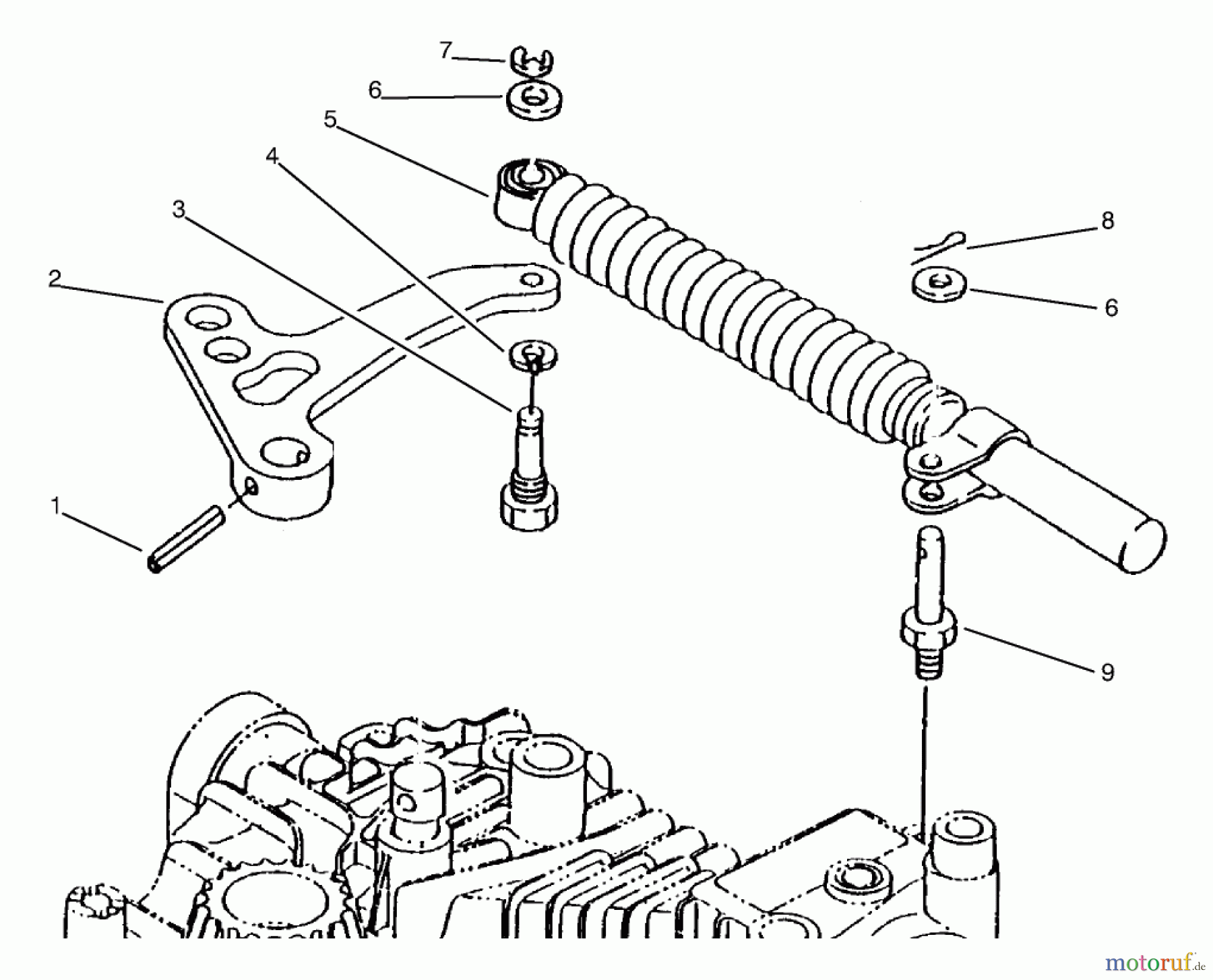 Toro Neu Mowers, Lawn & Garden Tractor Seite 1 72110 (270-H) - Toro 270-H Lawn and Garden Tractor, 1998 (8900600-8999999) LEVER DAMPER