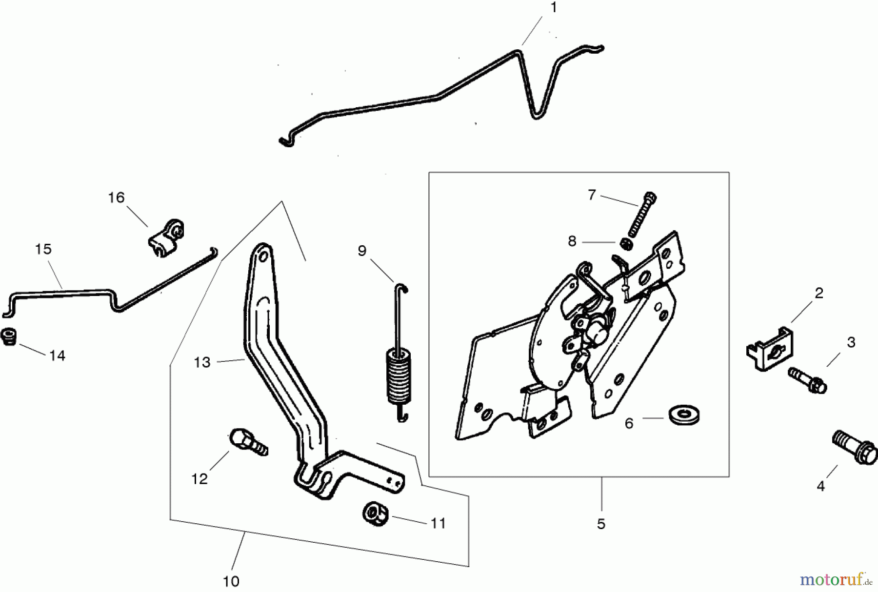 Toro Neu Mowers, Lawn & Garden Tractor Seite 1 72200 (416XT) - Toro 416XT Garden Tractor, 2004 (240000001-240999999) ENGINE CONTROL ASSEMBLY KOHLER CV460S-26518