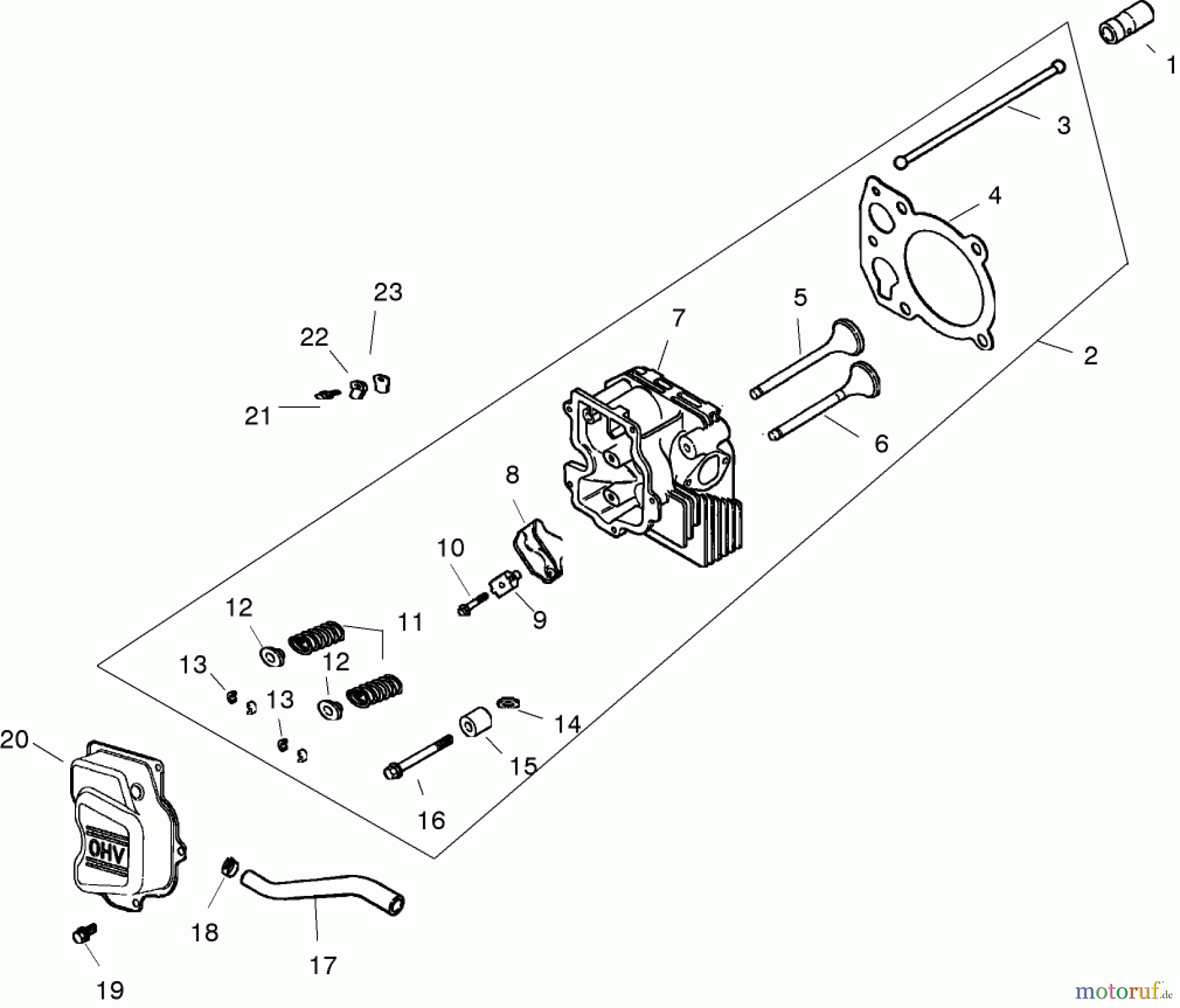  Toro Neu Mowers, Lawn & Garden Tractor Seite 1 72200 (416XT) - Toro 416XT Garden Tractor, 2004 (240000001-240999999) HEAD/VALVE/BREATHER ASSEMBLY KOHLER VS460S-26518