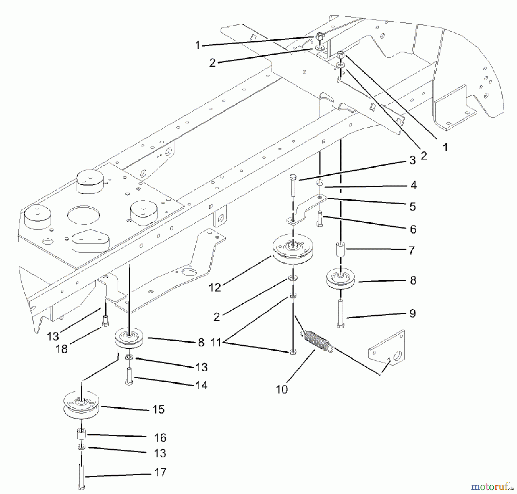 Toro Neu Mowers, Lawn & Garden Tractor Seite 1 72201 (417XT) - Toro 417XT Garden Tractor, 2003 (230000001-230999999) HYDRO DRIVE ASSEMBLY