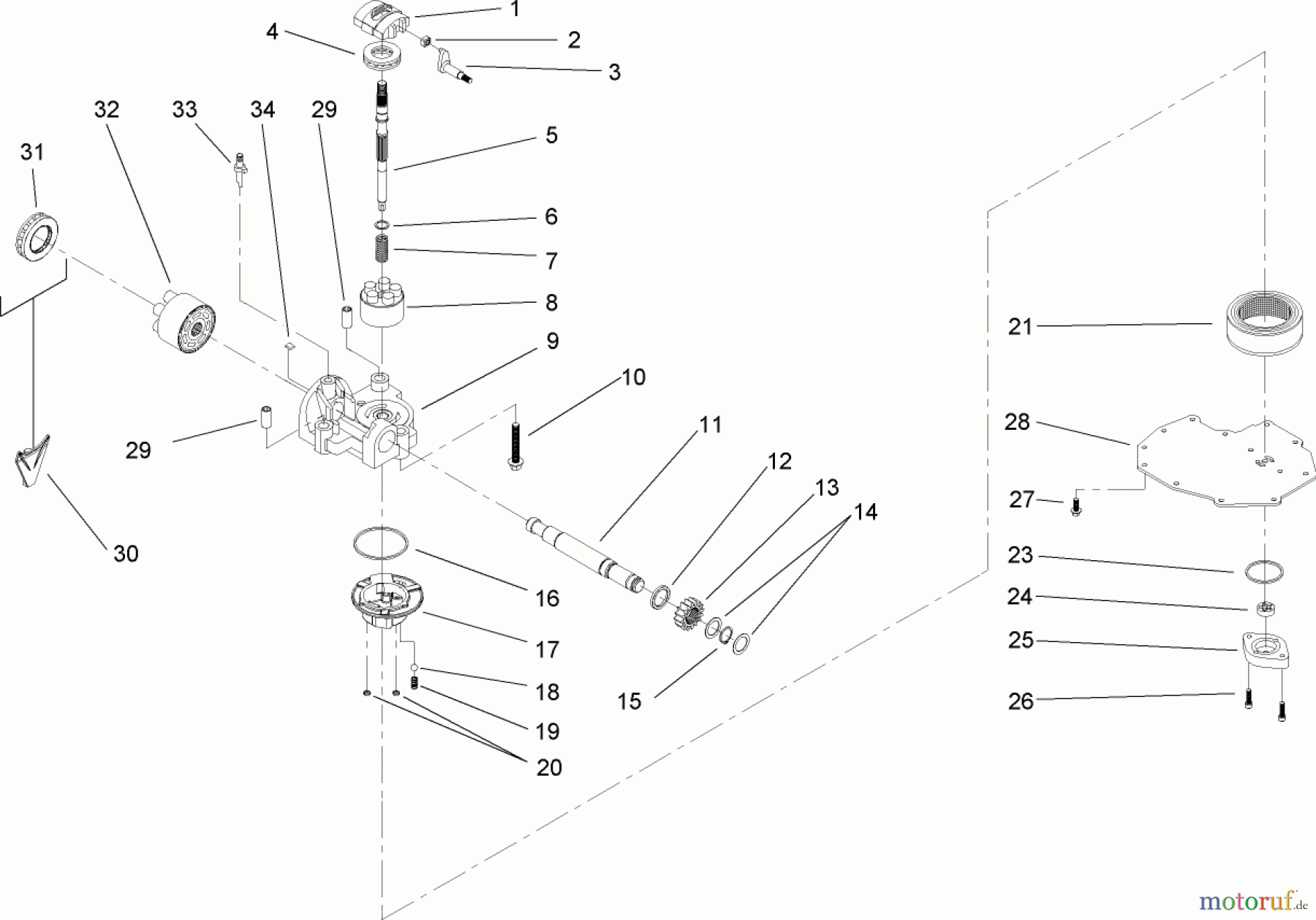  Toro Neu Mowers, Lawn & Garden Tractor Seite 1 72201 (420) - Toro 420 Garden Tractor, 2005 (250000001-250999999) CYLINDER BLOCK ASSEMBLY TRANSAXLE ASSEMBLY NO. 104-4310